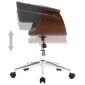 vidaXL Καρέκλα Γραφείου Περιστρεφόμενη Γκρι από Λυγισμένο Ξύλο/Ύφασμα