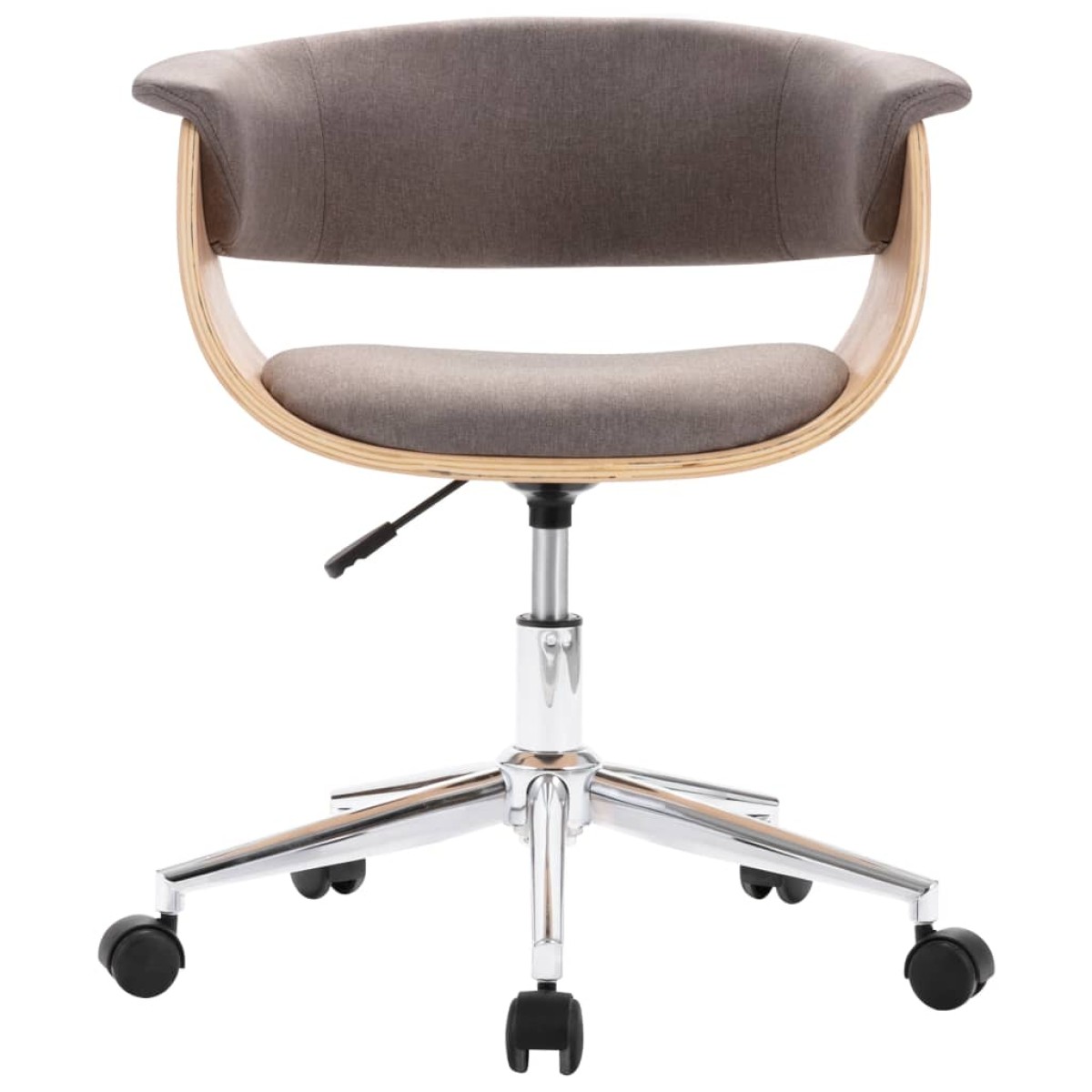 vidaXL Καρέκλες Τραπεζαρίας Περιστρεφόμενες 2 τεμ. Taupe Υφασμάτινες