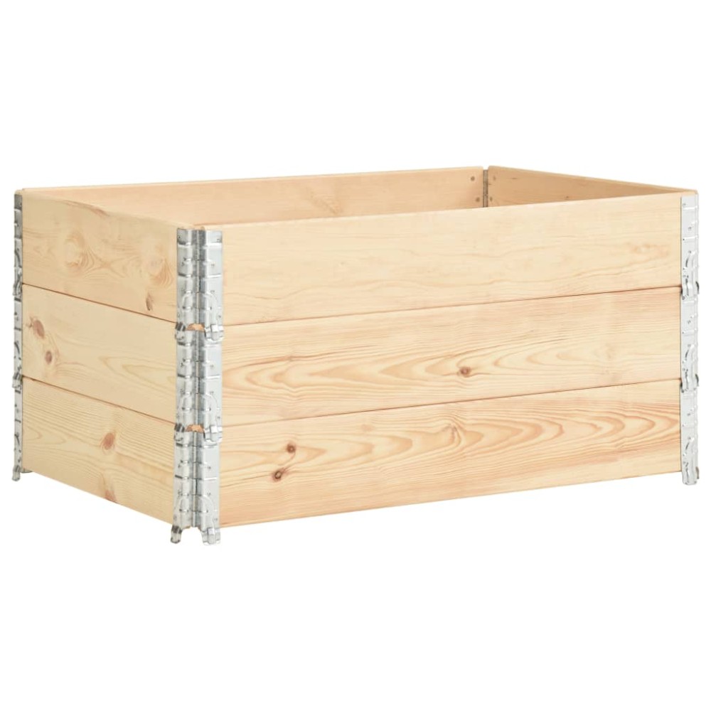 vidaXL Παρτέρια Υπερυψωμένα 3 Τεμ. 80x120 εκ. από Μασίφ Ξύλο Πεύκου