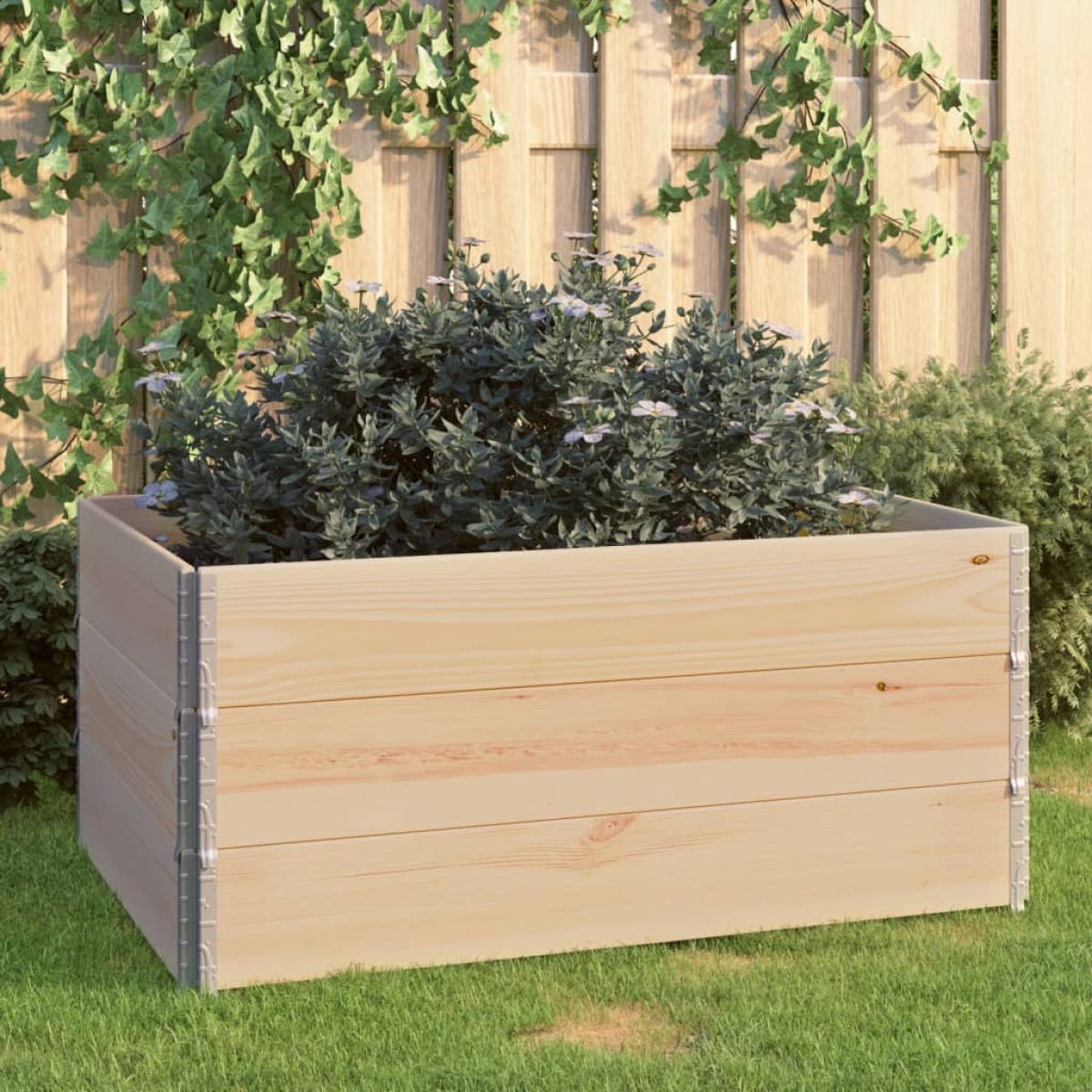 vidaXL Παρτέρια Υπερυψωμένα 3 Τεμ. 80x120 εκ. από Μασίφ Ξύλο Πεύκου