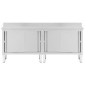 vidaXL Ερμάρια Συρόμενες Πόρτες 2 τεμ. 200x50x(95-97) εκ. Ανοξ. Ατσάλι