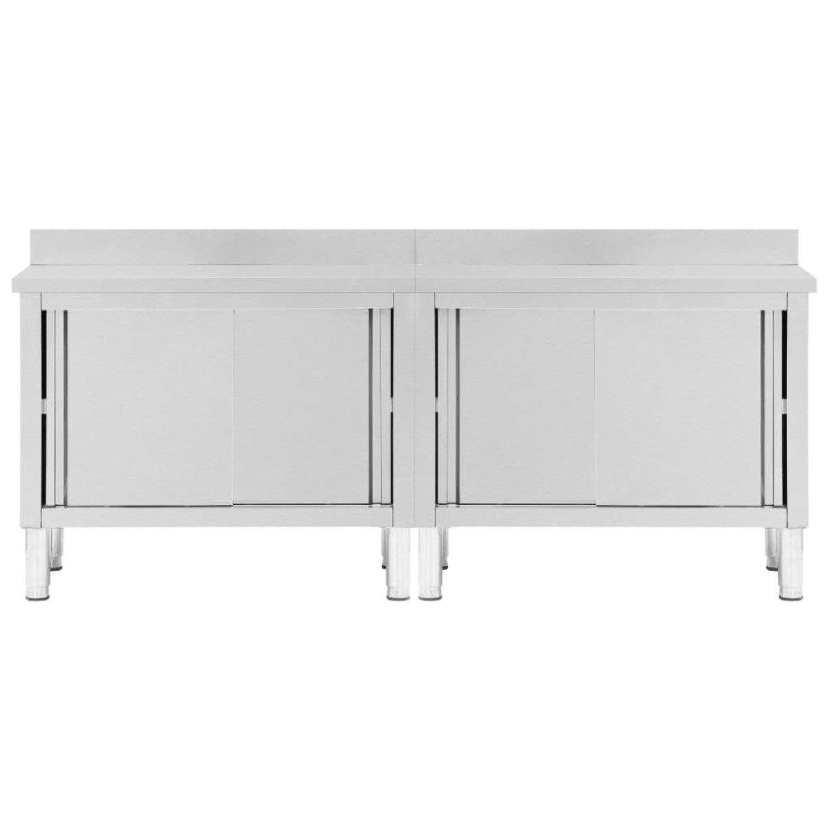 vidaXL Ερμάρια Συρόμενες Πόρτες 2 τεμ. 240x50x(95-97) εκ. Ανοξ. Ατσάλι