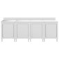 vidaXL Ερμάριο Πάγκος Εργασίας 240 x 60 x 96 εκ. από Ανοξείδωτο Ατσάλι
