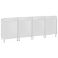 vidaXL Ερμάριο Πάγκος Εργασίας 240 x 60 x 96 εκ. από Ανοξείδωτο Ατσάλι