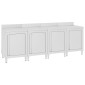 vidaXL Ερμάριο Πάγκος Εργασίας 240 x 60 x 96 εκ. από Ανοξείδωτο Ατσάλι