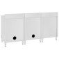 vidaXL Λάντζα Κλειστή με Ερμάριο 180 x 60 x 96 εκ. Ανοξείδωτο Ατσάλι