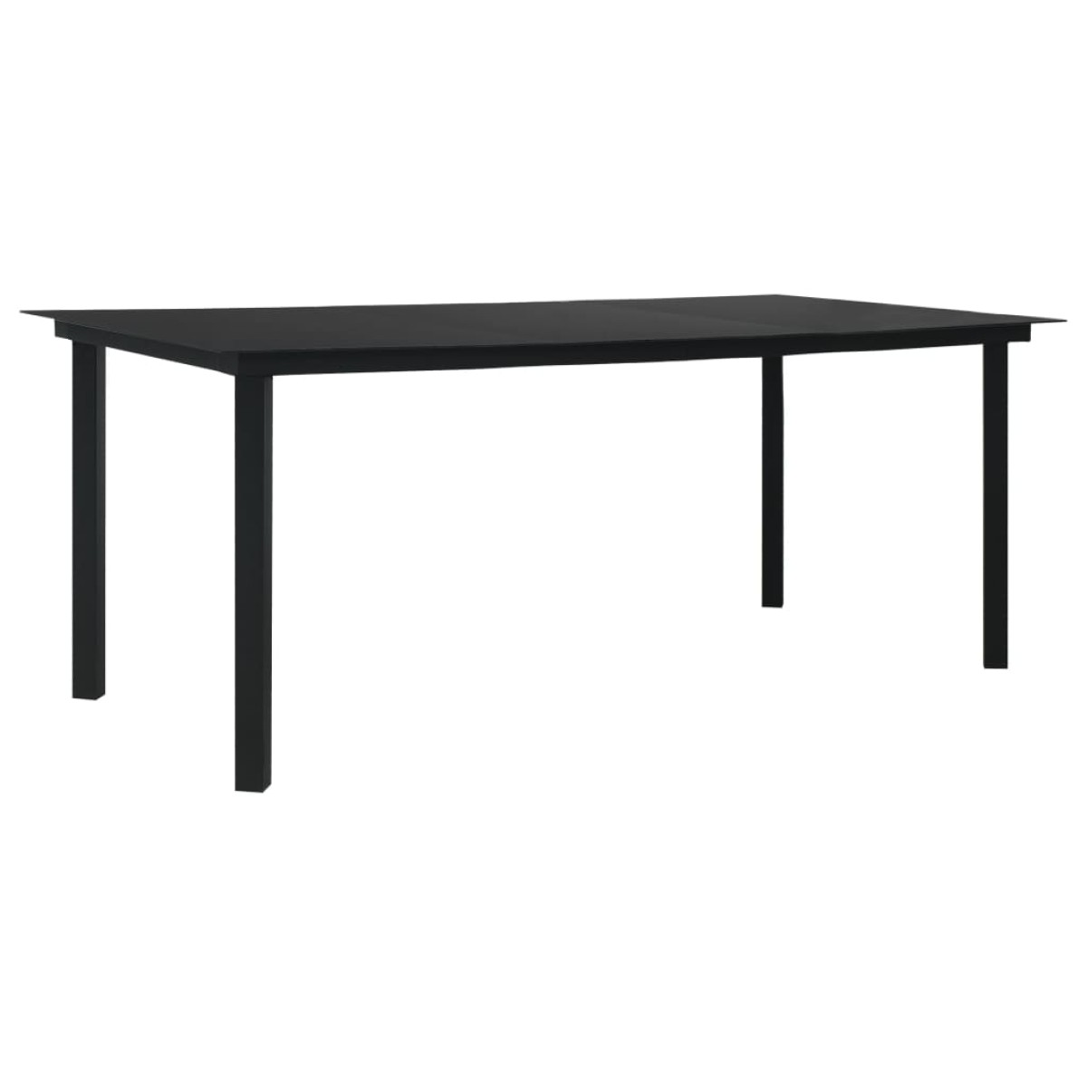 vidaXL Σετ Τραπεζαρίας Εξωτερικού Χώρου 7 τεμ. Μαύρο από Ρατάν PVC