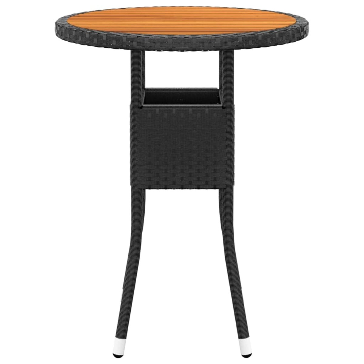 vidaXL Σετ Επίπλων Bistro Κήπου 3 τεμ. Μαύρο από Συνθετικό Ρατάν