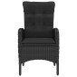 vidaXL Σετ Τραπεζαρίας Κήπου 9 Τεμαχίων Μαύρο Συνθετικό Ρατάν / Γυαλί