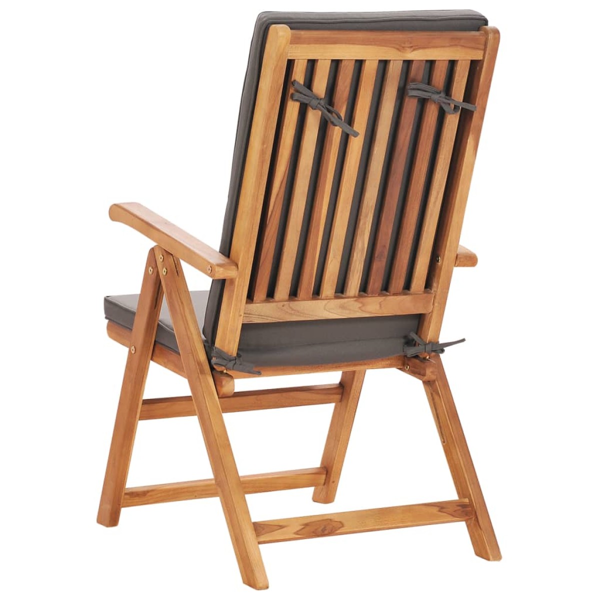 vidaXL Σετ Τραπεζαρίας Κήπου 7 Τεμ. Μασίφ Ξύλο Teak με Γκρι Μαξιλάρια