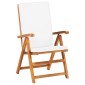 vidaXL Σετ Τραπεζαρίας Κήπου 7 Τεμ. από Μασίφ Ξύλο Teak με Μαξιλάρια