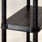 vidaXL Ραφιέρα Αποθήκευσης 4 Επιπέδων Μαύρη 122x30,5x130 εκ. Πλαστική
