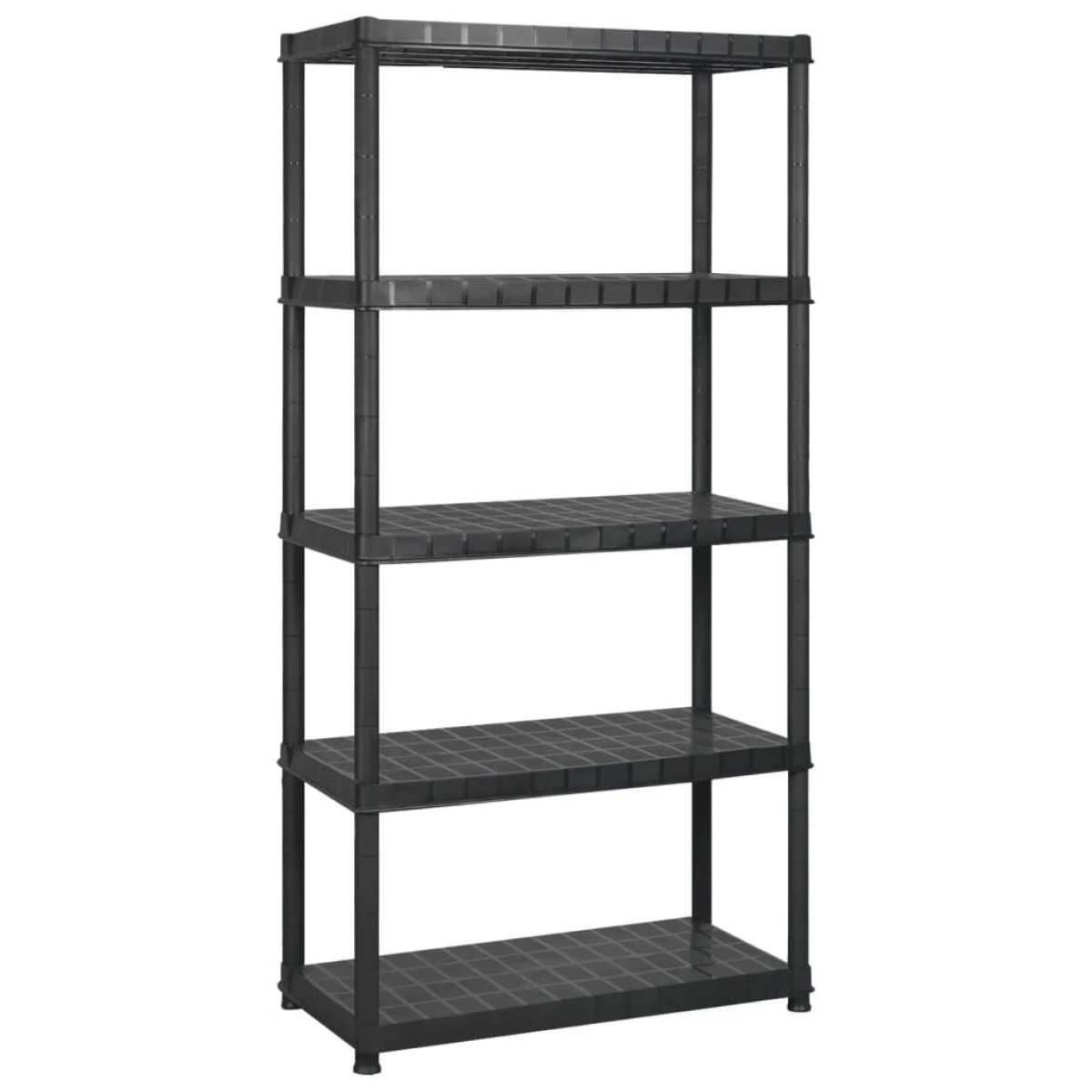 vidaXL Ραφιέρα Αποθήκευσης 5 Επιπέδων Μαύρη 170 x 40 x 185 εκ Πλαστική