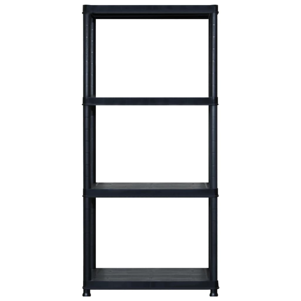 vidaXL Ραφιέρα Αποθήκευσης 4 Επιπέδων Μαύρη 183x30,5x130 εκ. Πλαστική
