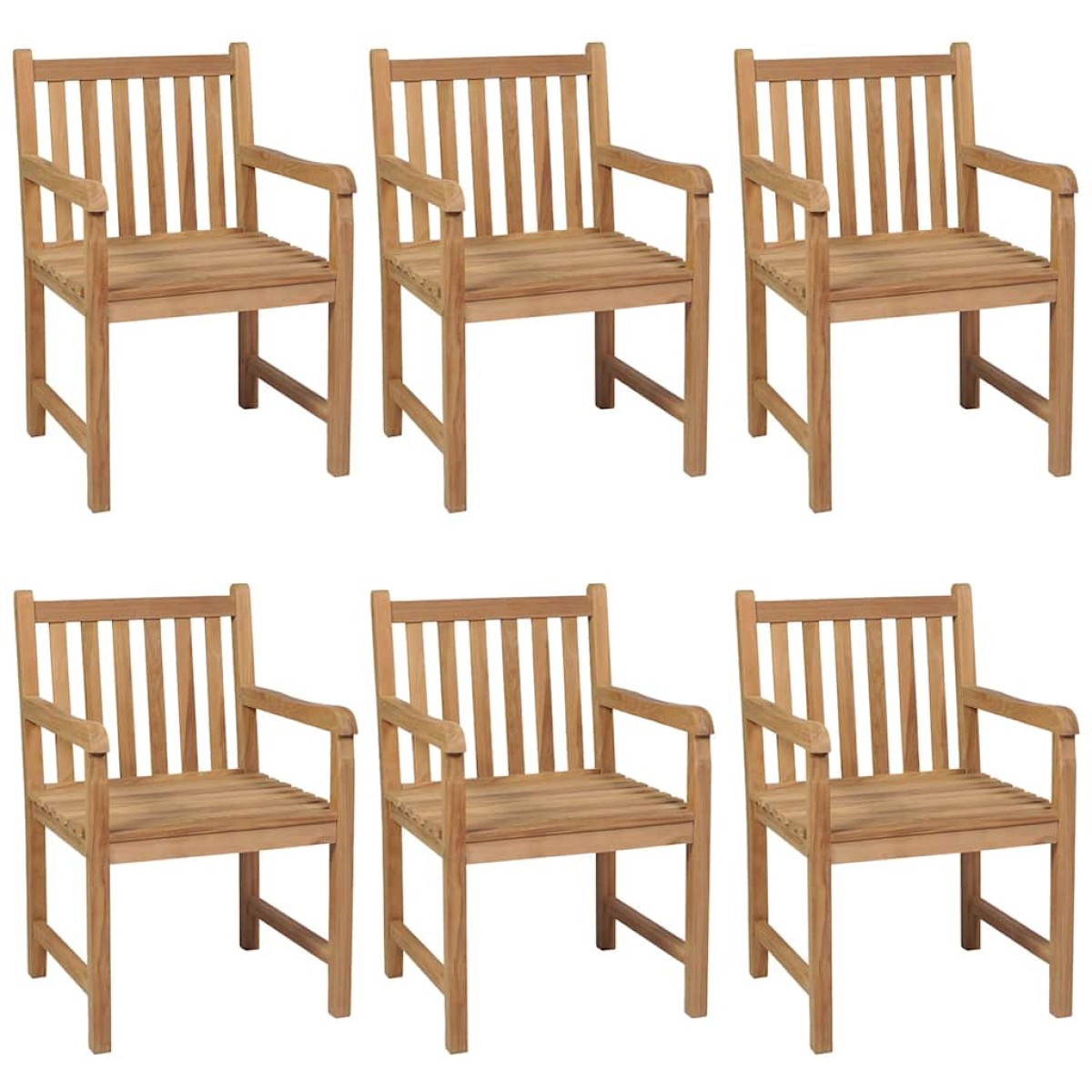 vidaXL Σετ Τραπεζαρίας Κήπου 7 Τεμαχίων από Μασίφ Ξύλο Teak