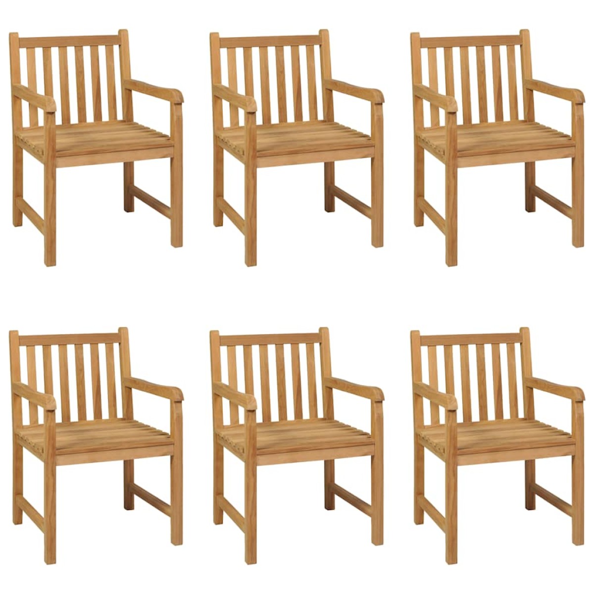 vidaXL Σετ Τραπεζαρίας Κήπου 7 Τεμαχίων από Μασίφ Ξύλο Teak