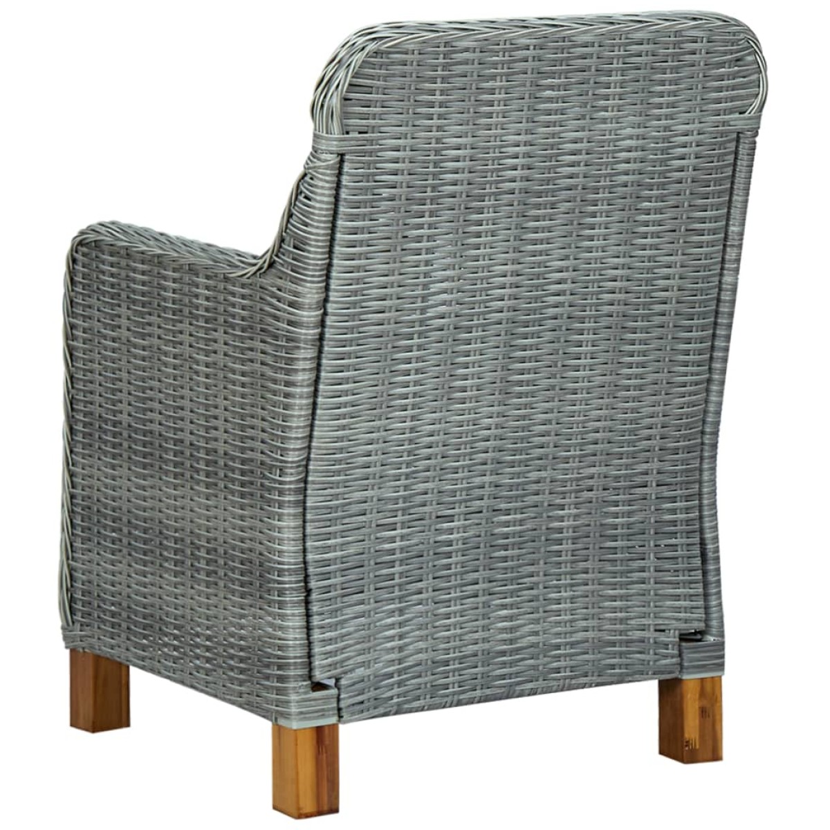 vidaXL Τραπεζαρία Εξ. Χώρου 7 τεμ Ανοιχτό Γκρι Συνθ. Ρατάν & Μαξιλάρια