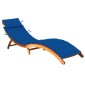 vidaXL Ξαπλώστρα Κήπου από Μασίφ Ξύλο Ακακίας με Μαξιλάρι