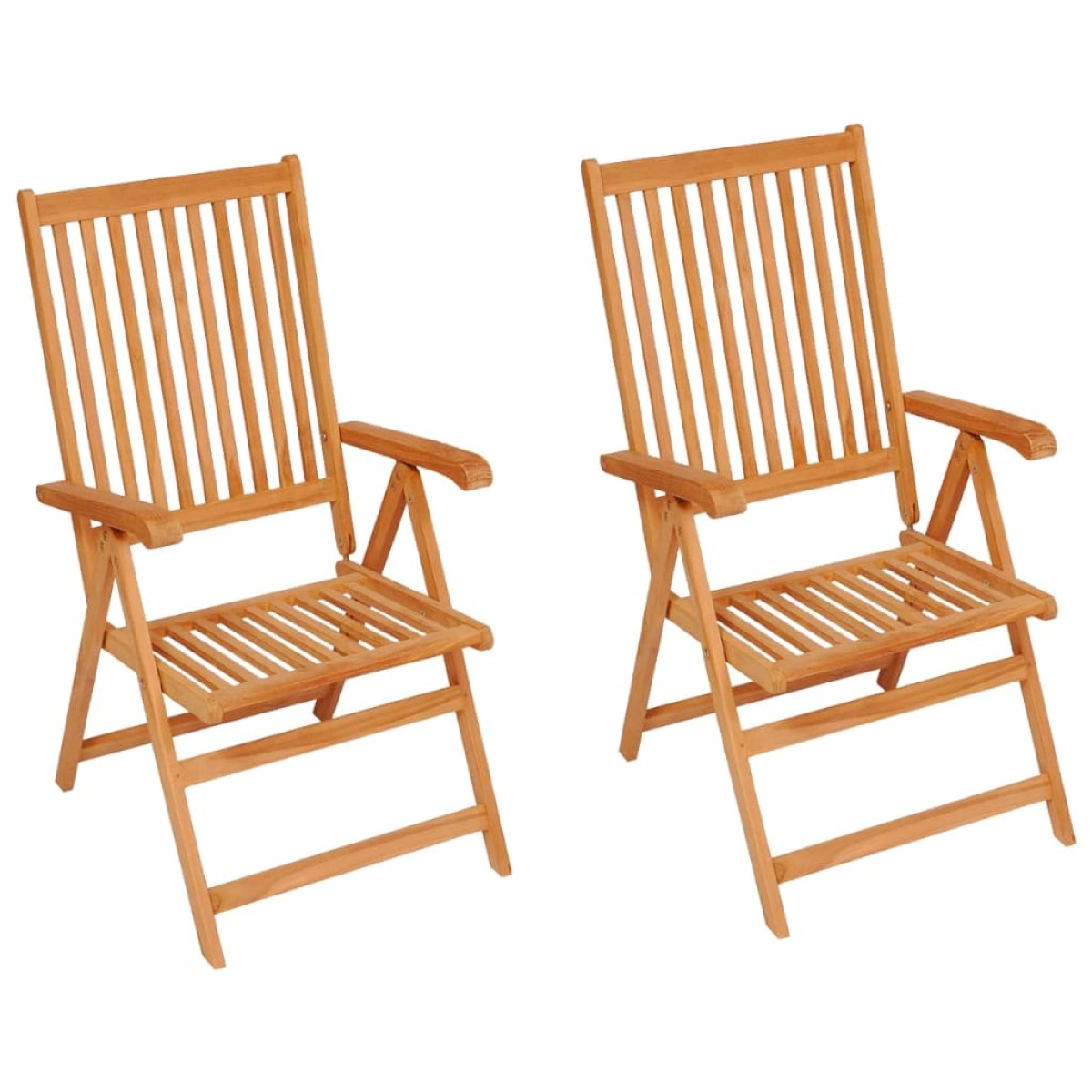 vidaXL Καρέκλες Κήπου 2 τεμ. από Μασίφ Ξύλο Teak & Μπλε Ρουά Μαξιλάρια