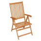 vidaXL Καρέκλες Κήπου 2 τεμ. από Μασίφ Ξύλο Teak & Μπλε Ρουά Μαξιλάρια