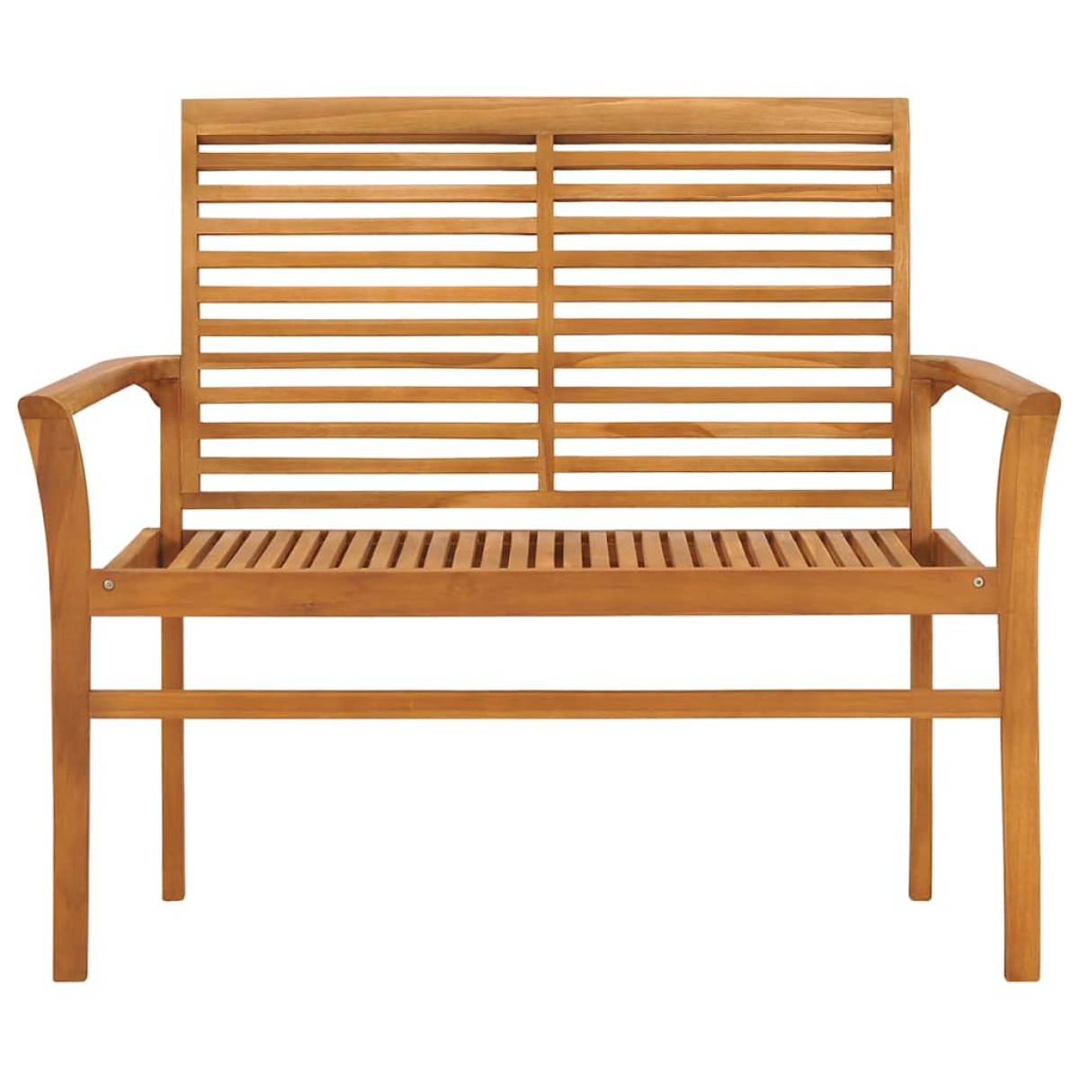 vidaXL Παγκάκι Κήπου 112 εκ. από Μασίφ Ξύλο Teak με Κρεμ Μαξιλάρι