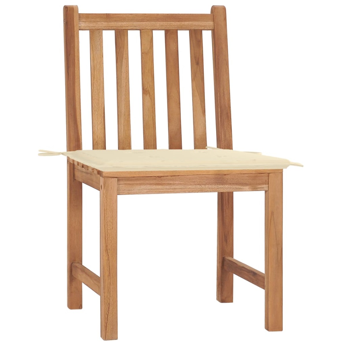 vidaXL Καρέκλες Κήπου 2 Τεμαχίων από Μασίφ Ξύλο Teak με Μαξιλάρια