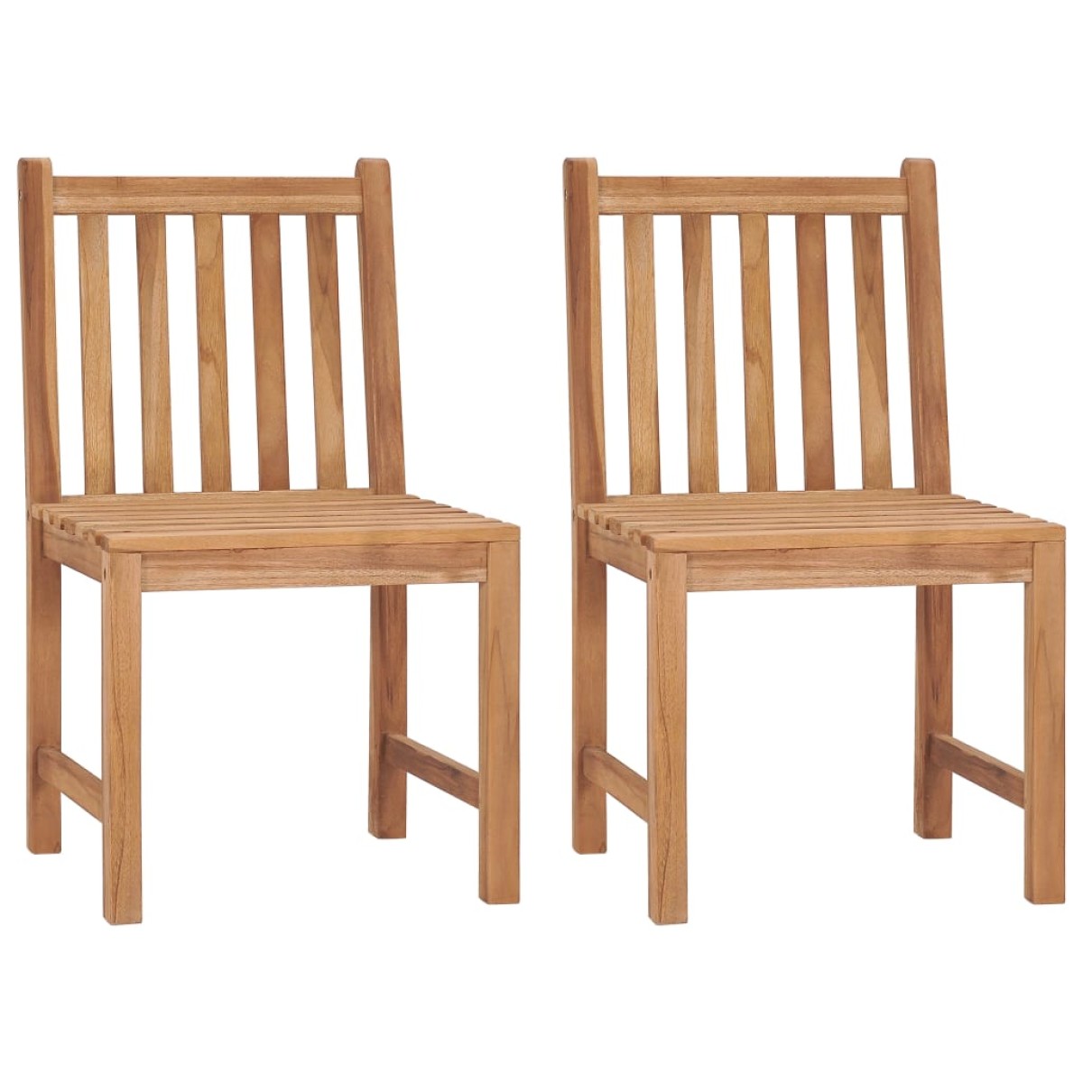 vidaXL Καρέκλες Κήπου 2 Τεμαχίων από Μασίφ Ξύλο Teak με Μαξιλάρια