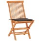 vidaXL Σετ Επίπλων Mπιστρό 3 τεμ. Μασίφ Ξύλο Teak με Taupe Μαξιλάρια