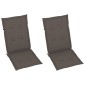 vidaXL Καρέκλες Κήπου Ανακλινόμενες 2 τεμ. Ξύλο Ακακίας με Μαξιλάρια