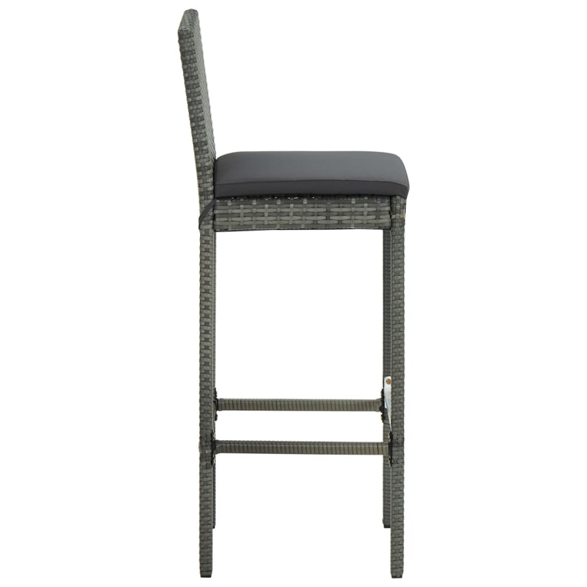 vidaXL Σετ Επίπλων Μπαρ Κήπου 5 τεμ. Γκρι Συνθετικό Ρατάν με Μαξιλάρια