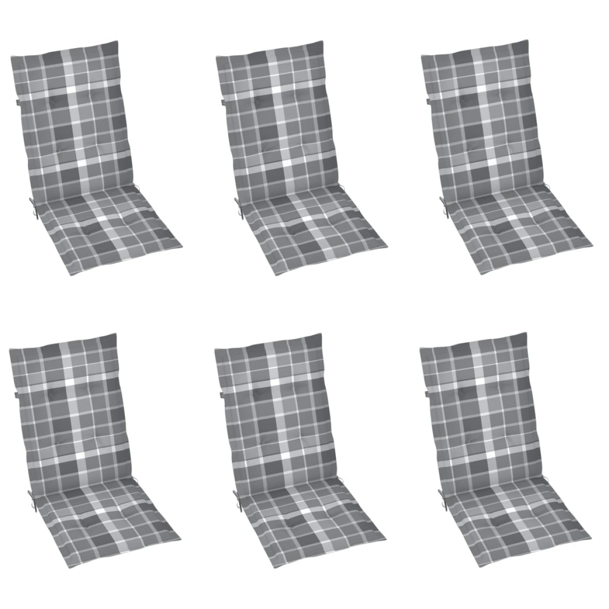 vidaXL Καρέκλες Κήπου Ανακλινόμενες 6 τεμ. Ξύλο Ακακίας με Μαξιλάρια