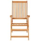vidaXL Καρέκλες Κήπου 4 τεμ. από Μασίφ Ξύλο Teak με Κρεμ Μαξιλάρια