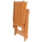 vidaXL Καρέκλες Κήπου 4 τεμ. από Μασίφ Ξύλο Teak με Κόκκινα Μαξιλάρια