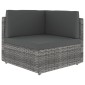 vidaXL Σαλόνι Κήπου 8 Τεμαχίων Γκρι από Συνθετικό Ρατάν με Μαξιλάρια