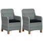 vidaXL Σετ Τραπεζαρίας Κήπου 3 Τεμαχίων Ανοιχτό Γκρι
