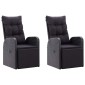 vidaXL Σετ Τραπεζαρίας Κήπου 3 Τεμαχίων Μαύρο
