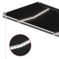 vidaXL Τέντα Αυτόματη με LED & Αισθητήρα Ανέμου Ανθρακί 300 x 250 εκ.