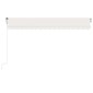 vidaXL Τέντα Αυτόματη με LED & Αισθητήρα Ανέμου Κρεμ 400 x 300 εκ.