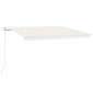 vidaXL Τέντα Συρόμενη Χειροκίνητη με LED Κρεμ 450 x 300 εκ.