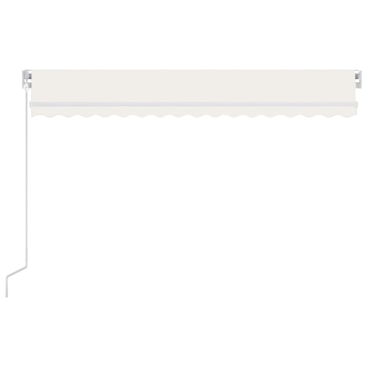 vidaXL Τέντα Συρόμενη Χειροκίνητη με LED Κρεμ 450 x 300 εκ.