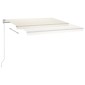 vidaXL Τέντα Συρόμενη Χειροκίνητη με LED Κρεμ 450 x 300 εκ.