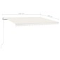 vidaXL Τέντα Συρόμενη Χειροκίνητη με LED Κρεμ 450 x 300 εκ.
