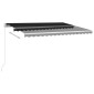vidaXL Τέντα Συρόμενη Χειροκίνητη με LED Ανθρακί 450 x 300 εκ.