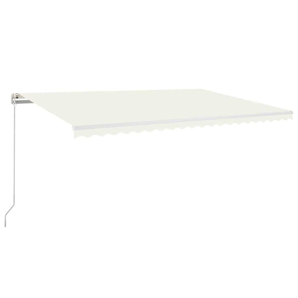 vidaXL Τέντα Συρόμενη Χειροκίνητη με LED Κρεμ 500 x 300 εκ.