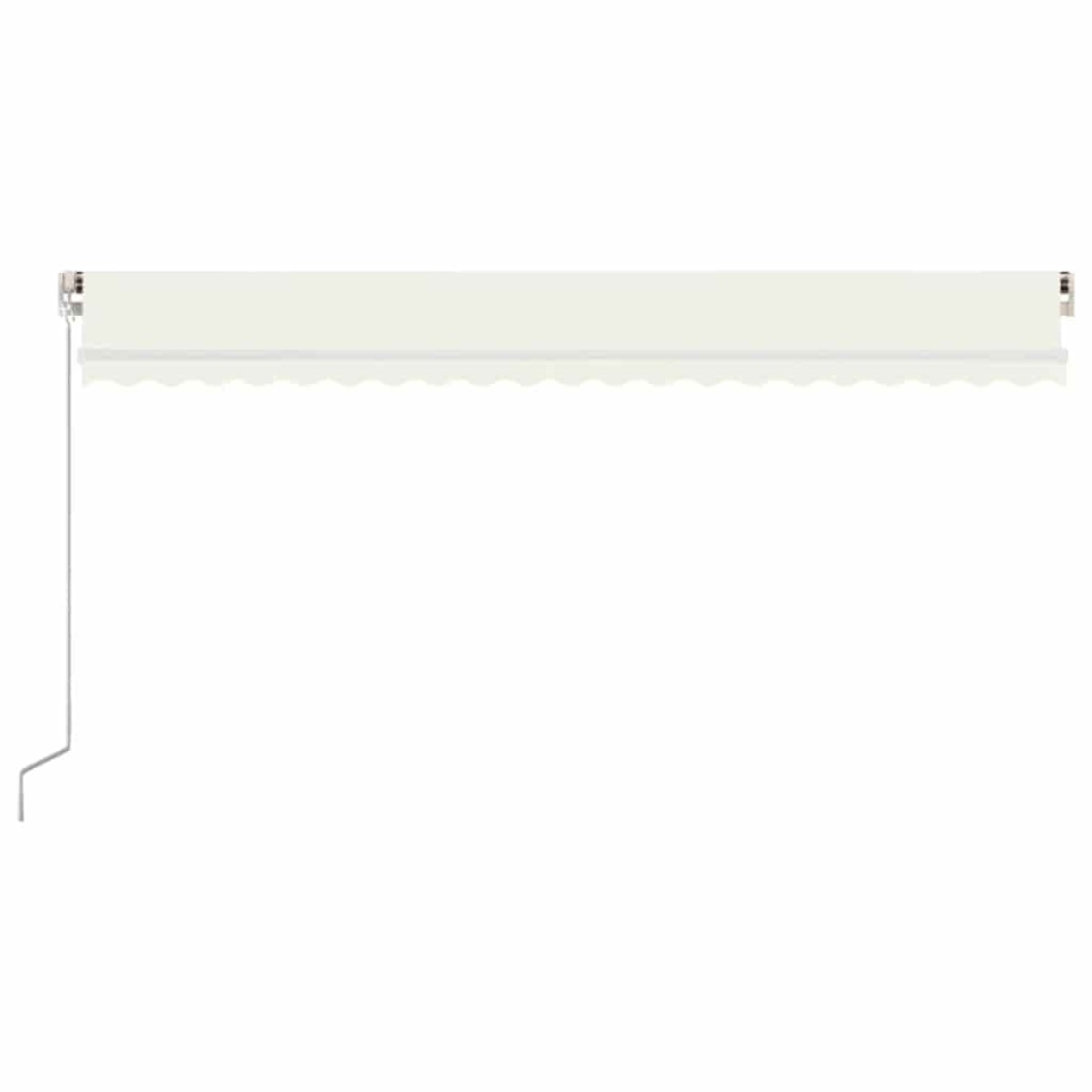 vidaXL Τέντα Συρόμενη Χειροκίνητη με LED Κρεμ 500 x 300 εκ.