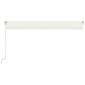 vidaXL Τέντα Συρόμενη Χειροκίνητη με LED Κρεμ 500 x 300 εκ.