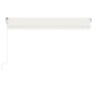 vidaXL Τέντα Αυτόματη με LED & Αισθητήρα Ανέμου Κρεμ 400x350 εκ.