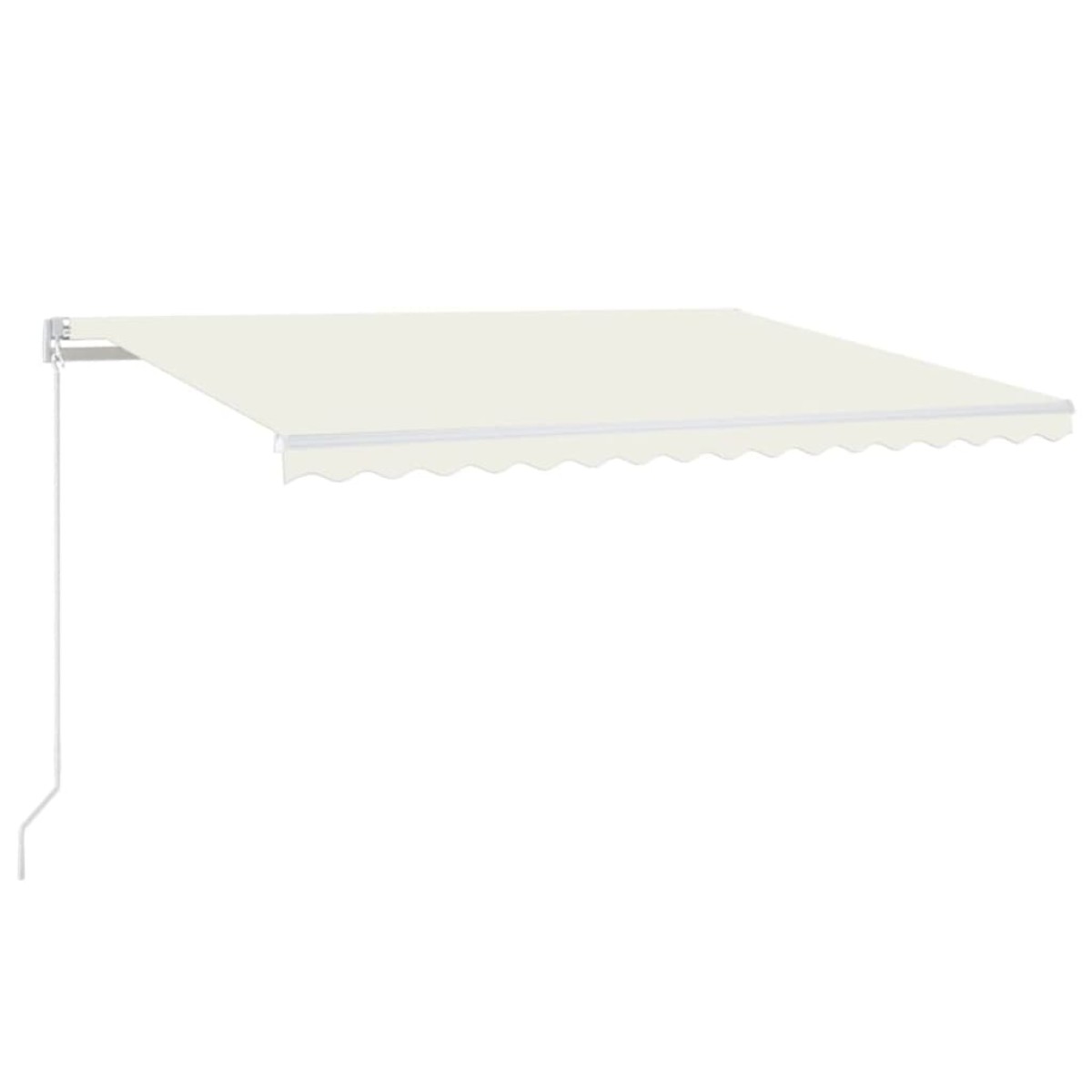 vidaXL Τέντα Συρόμενη Χειροκίνητη με LED Κρεμ 450 x 350 εκ.