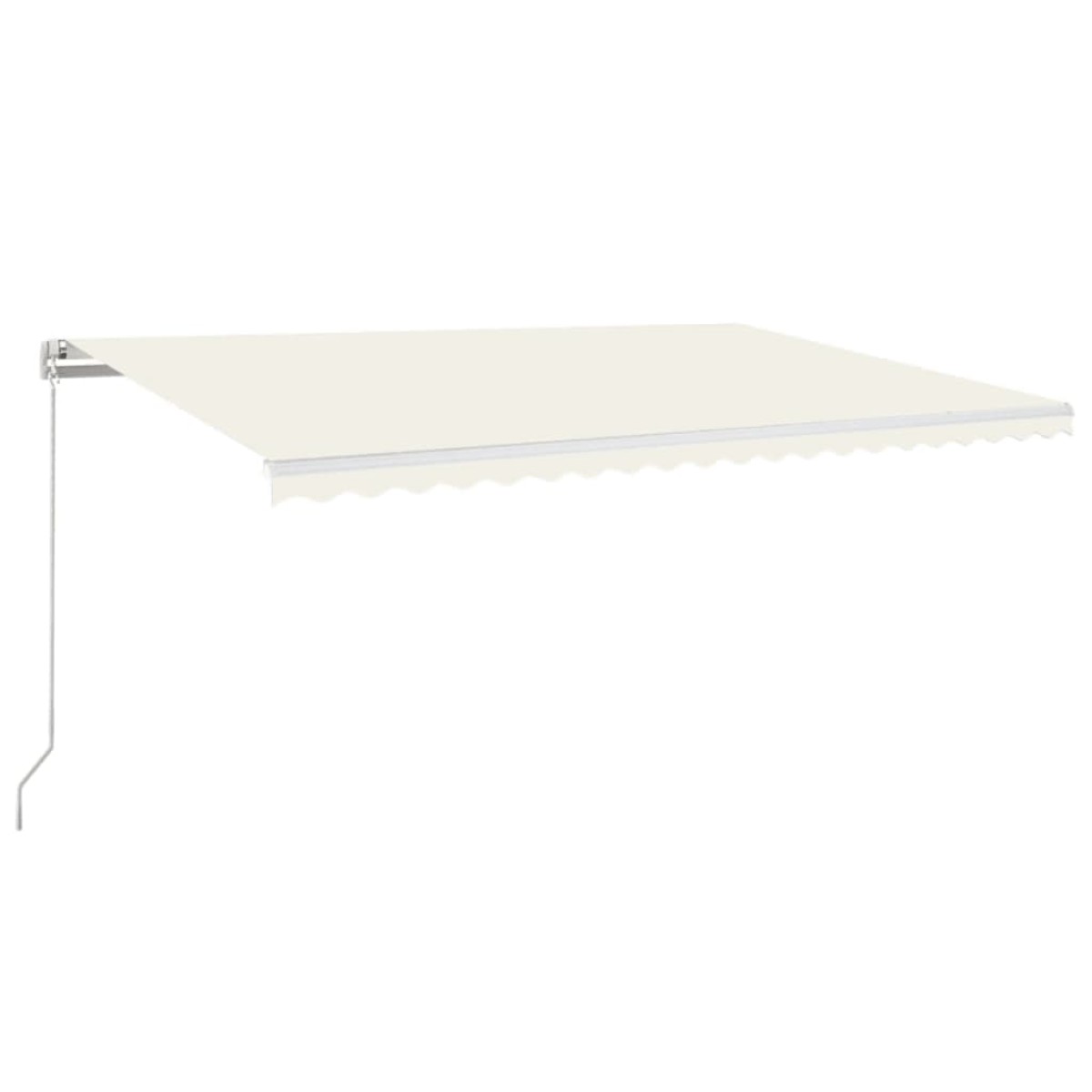 vidaXL Τέντα Συρόμενη Χειροκίνητη με LED Κρεμ 500 x 350 εκ.