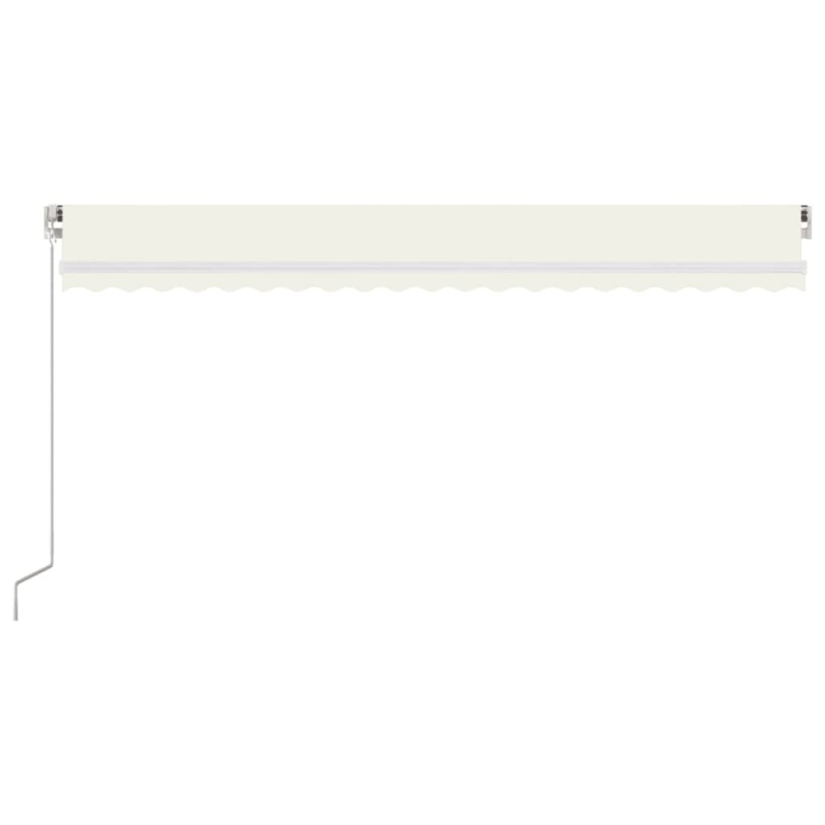vidaXL Τέντα Συρόμενη Χειροκίνητη με LED Κρεμ 500 x 350 εκ.